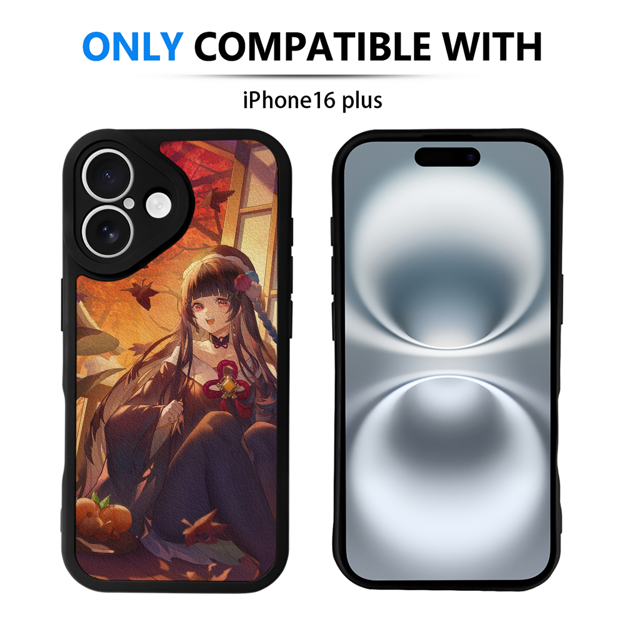 げんし神 genshin 【iPhone 16シリーズ対応】シリコンスマホケース（レザー調） 材質：シリコン